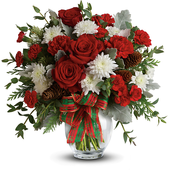 Holiday Shine Bouquet With Carnations