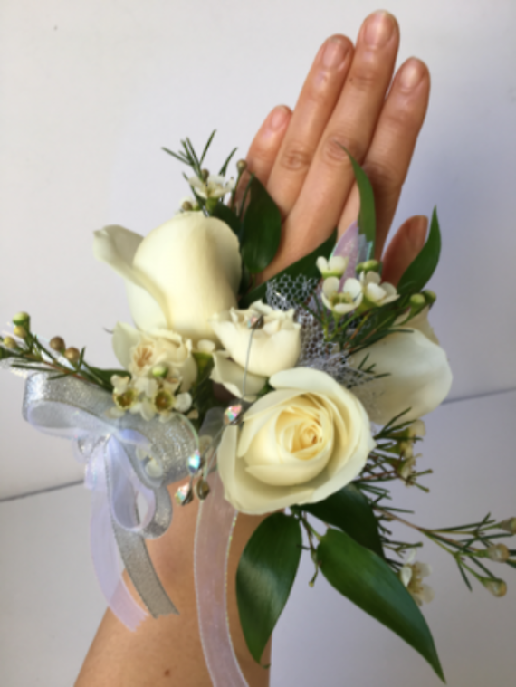 Rose Wrist Corsage - Various Colors Available with Upgrade