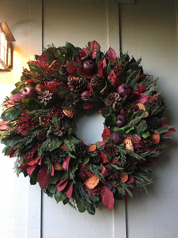 Red Autumn Wreath