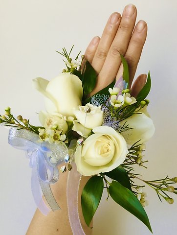 White Rose Wrist Corsage