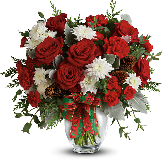 Holiday Shine Bouquet With Carnations