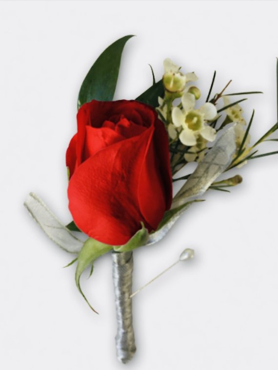 Red Rose Boutonniere