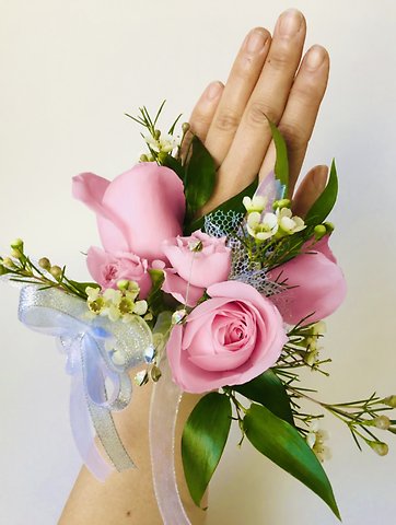 Pink Wrist Corsage