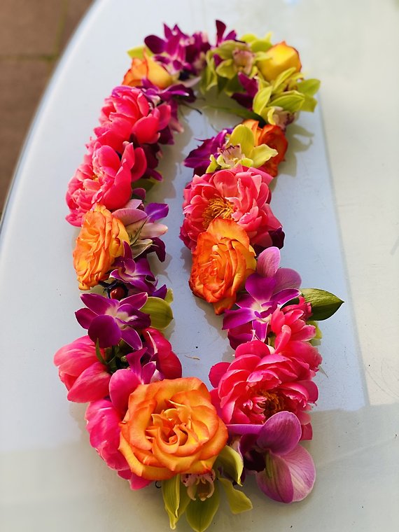 Peony, Rose, Orchid Custom Lei